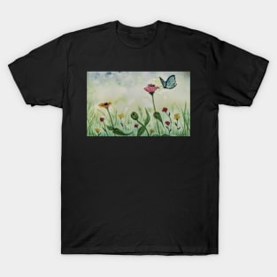 Butterfly with flowers T-Shirt